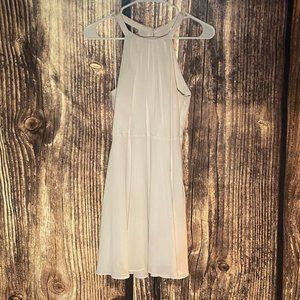 Express | White Halter Skater Dress
